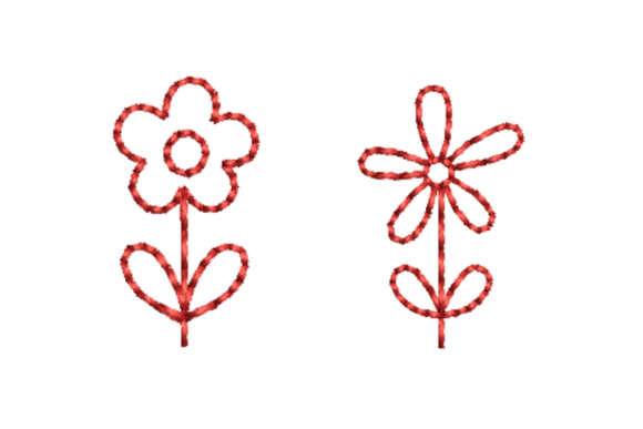 Doodle Flower Outline Embroidery Set: A Minimalist’s Delight