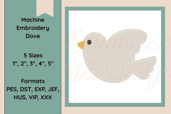 Elegant Dove Embroidery for Boutique Apparel