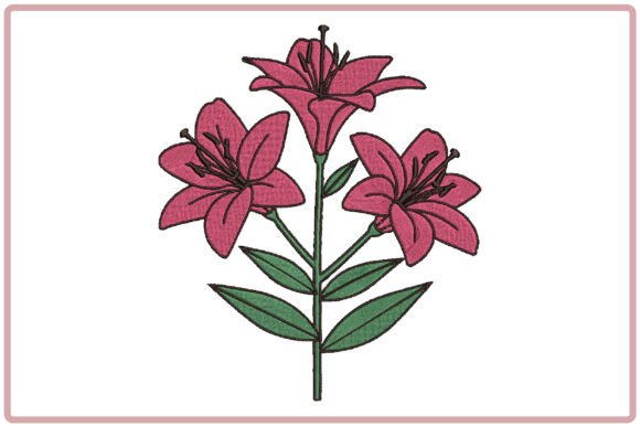 Elegant Lily Flowers Embroidery Design Review