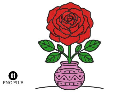 Evaluating the Rose in Pot Embroidery Design for Real-World Use