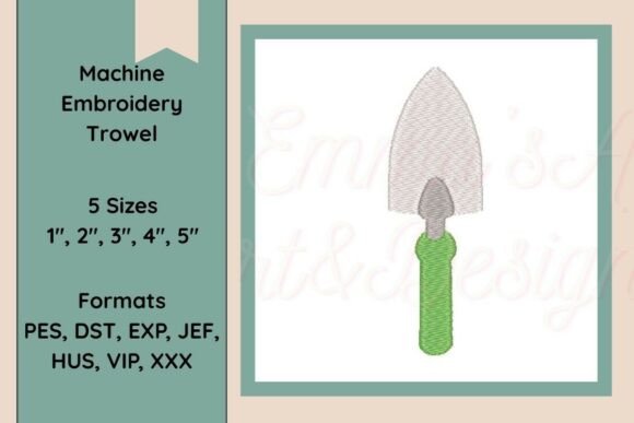 Garden Trowel Embroidery Design for Apparel