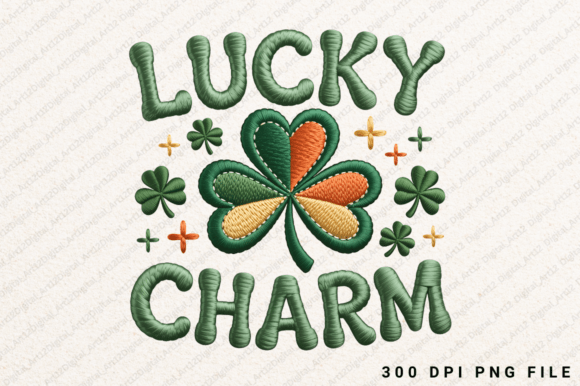 Lucky Charm Embroidery PNG, St Patrick's