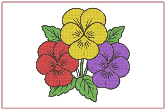 Pansy Flowers Embroidery Design Review