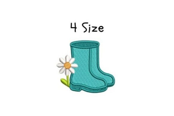 Rubber Boots Embroidery Design: Seasonal Charm for Holiday Crafters